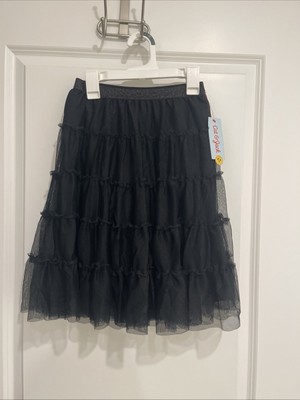 Cat&Jack Size M Girl´s Party Skirt Stretch Waist Black Tutu Ruffle Princess
