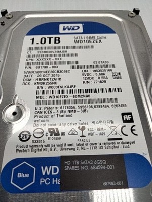 Western Digital Blue 1TB SATA Hard Drive WD10EZEX-60M2NA0