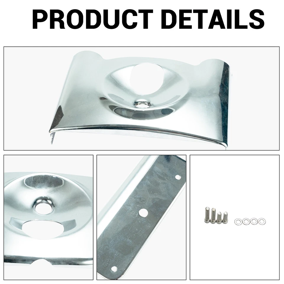 Headlight panel Smooth 3-Piece Fork Tins Covers Kit Fit For Harley Softail Delux - Image 3 of 4