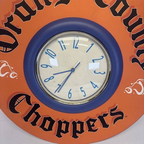 Orange County Choppers Clock Sign Garage Man Cave 22” (Clock Not Running) - Picture 3 of 5