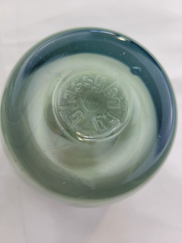 Set Of Two-Glassybaby Hudson Blue Green Votive Candle Holder Pre Truskelion - Picture 4 of 5
