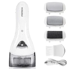 Electric Foot Callus Remover, Rechargeable Portable Electronic 001-white 