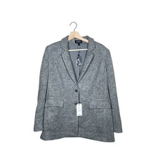 NEW Express Knit Single Button Blazer Gray Size Large