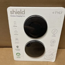 TYLT Shield 2 Pack Wireless Charger Pad | Wireless Charging Station | Qi-black