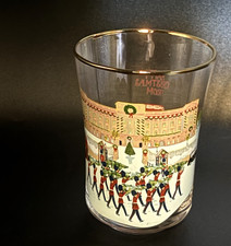Anthropologie Holiday in the City London Juice Glass 15 oz Happy Christmas