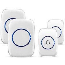 Wireless Doorbell, Waterproof Door Bell Kit, Distinguish front and rear doors...