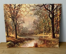 Robert Wood 1956 “October Morn” Unframed 8x10 Canvas Painting Signed