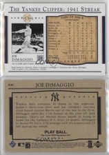 2003 Upper Deck Play Ball The Yankee Clipper: 1941 Streak Joe DiMaggio #S-24 HOF