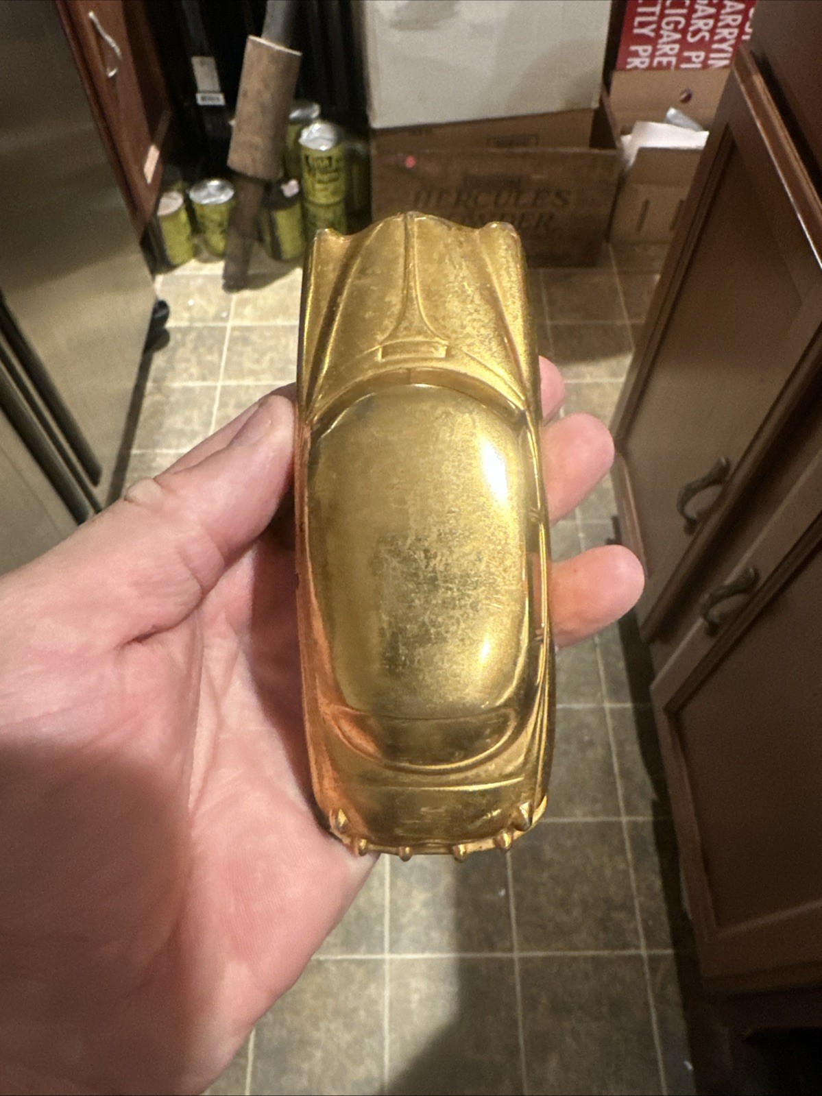 Vintage Gold Colored Race Car Trophy Topper Only | eBay