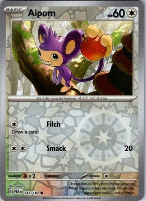 Aipom 145/182 Pokémon TCG Sv10: Destined Rivals Reverse Holo