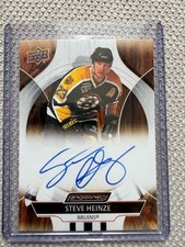 Steve Heinze - Boston Bruins Upper Deck Engrained Autograph Clean