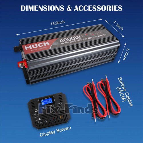 Casa rodante fuera de la red inversor de onda sinusoidal pura 3000 W/6000 W 12 V/24 V DC a CA 110 V 120 V - Imagen 86 de 90