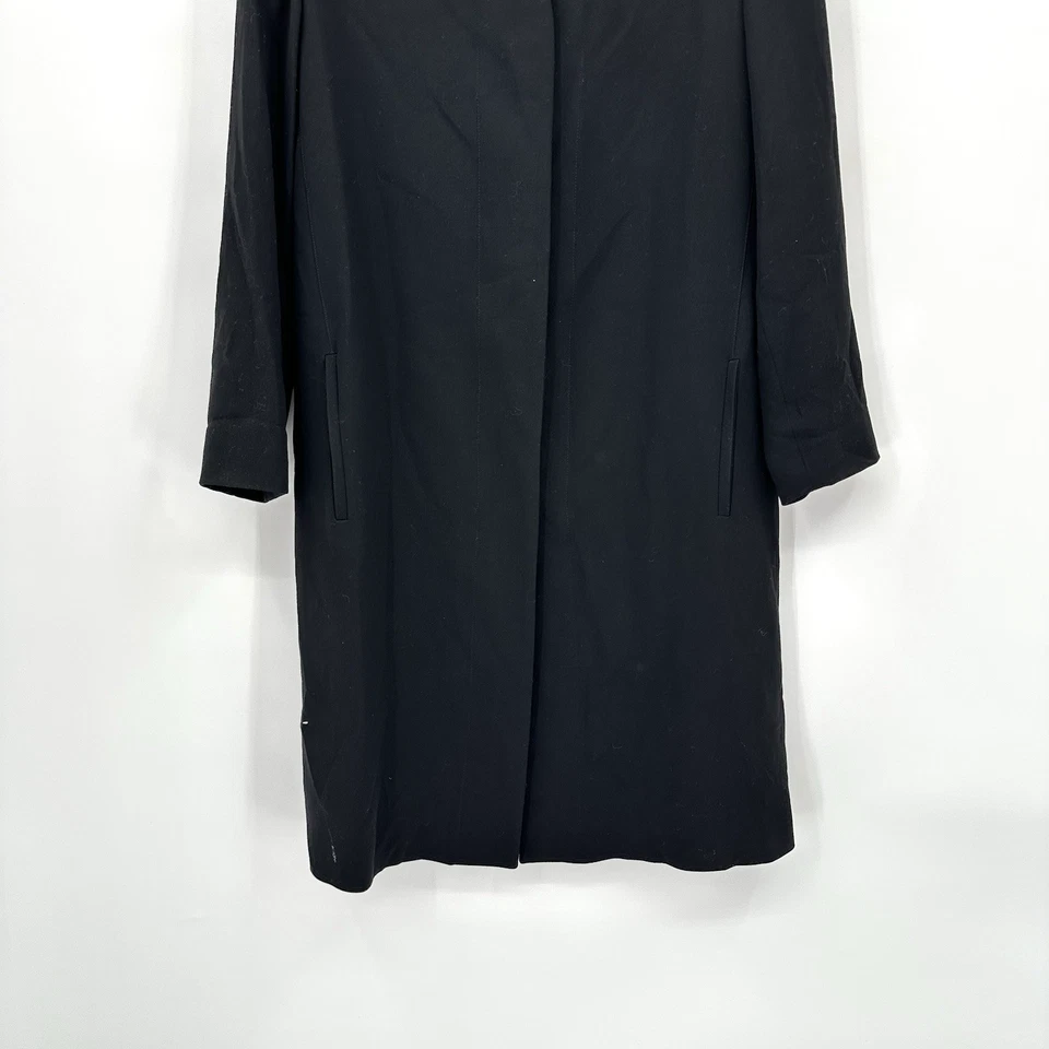 vintage 90s DONNA KARAN SIGNAURE coat trench made in italy designer black US 8 - Image 4 of 4