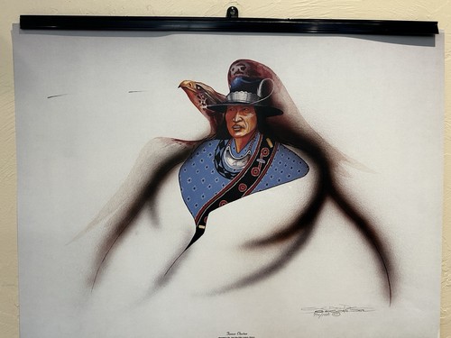 Gary White Deer Forever Choctaw signierte Lithographie 770/1000 Native Art 25x18,5