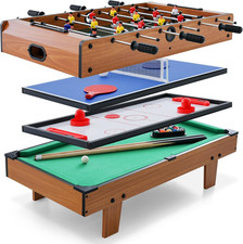 Tavolo Multigioco, Gioco Multifunzione 4 in 1-Calcio Balilla, Tavolo Da Biliardo