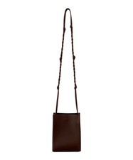 JIL SANDER Tangle Small Brown Leather Shoulder Bag Authentic from Japan