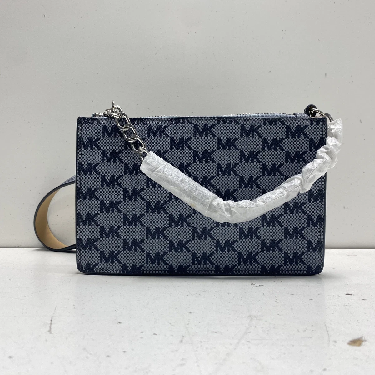 ?Ⓜ️ Logo Side Zip Belt Bag ⚪️? White/Blue MK Michael Kors Belt Bag & Fanny Pack Blue Bags & Handbags for  main image 3
