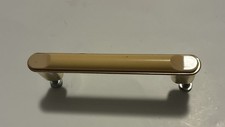 Vintage Gold/Brass With Beige 4 Cabinet Drawer Pull Handles Classic Retro