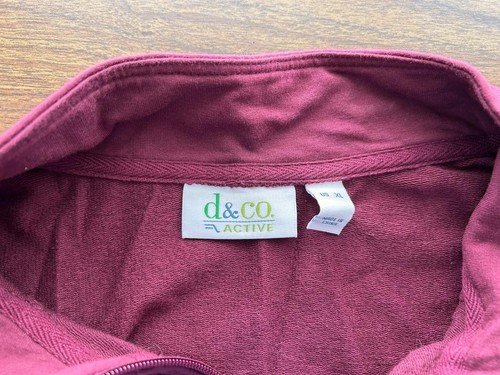 D & Co Active vest Size XL full zip 2 pockets maroon - Picture 6 of 7