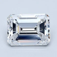 Cert. GIA Emerald Cut 3.01 CT Natural Mined Diamond Loose D color VS1 clarity