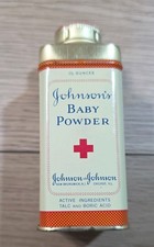 Vintage Johnson Johnson s Baby Powder Tin 1950s 1 3/4Oz. see pics