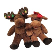 Build a Bear Hal Holly Moose Plush Christmas Holiday Retired Lights Work 16"