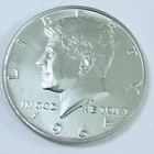 1964 PROOF KENNEDY HALF DOLLAR ~ 90% SILVER ~ AU ABOUT UNCIRCULATED DETAIL #8038