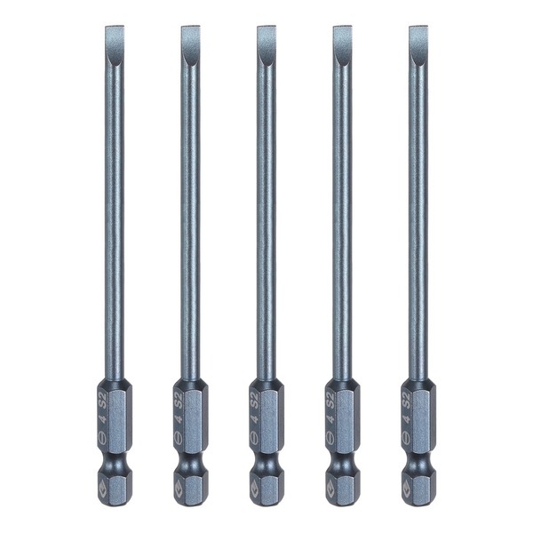 "5X SL4 Magnet-Schlitzbits 4Mm S2, 1/4\" 100Mm FüR Schrauben"-image