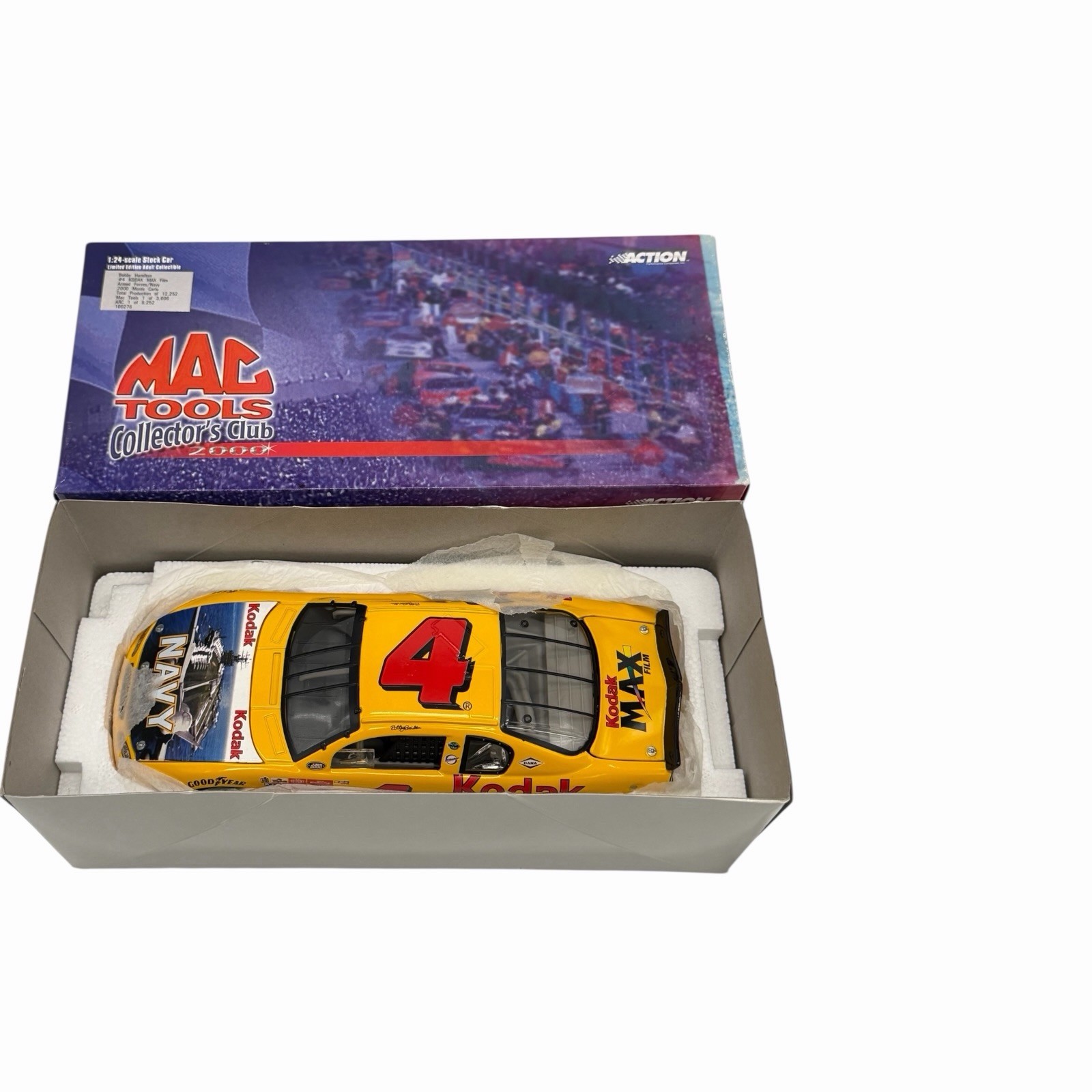 Bobby Hamilton #4 NASCAR Kodak Max Film 1:24 Scale Stock Car 2000 Monte Carlo