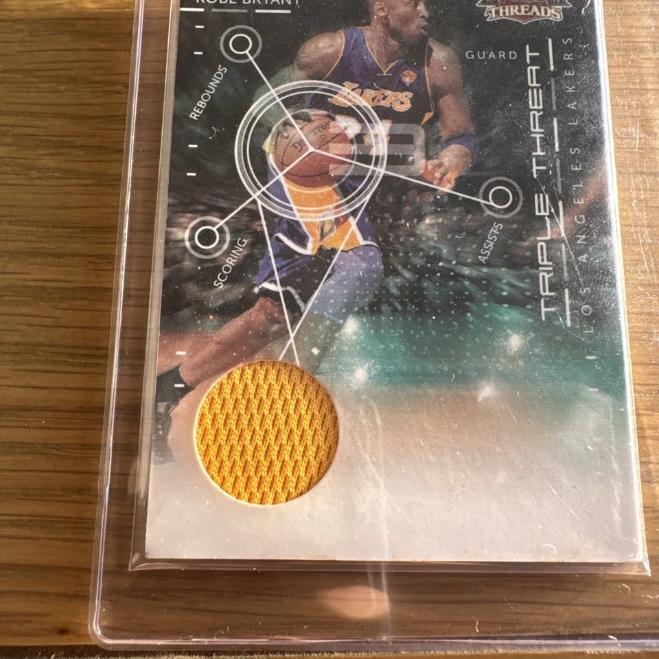 2010 Kobe Bryant PANINI THREADS TRIPLE THREAT JERSEY # 212 - Image 3 of 3