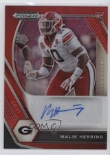2021 Panini Prizm Draft Picks Red 40/199 Malik Herring #DPA-MHE Auto 2r7