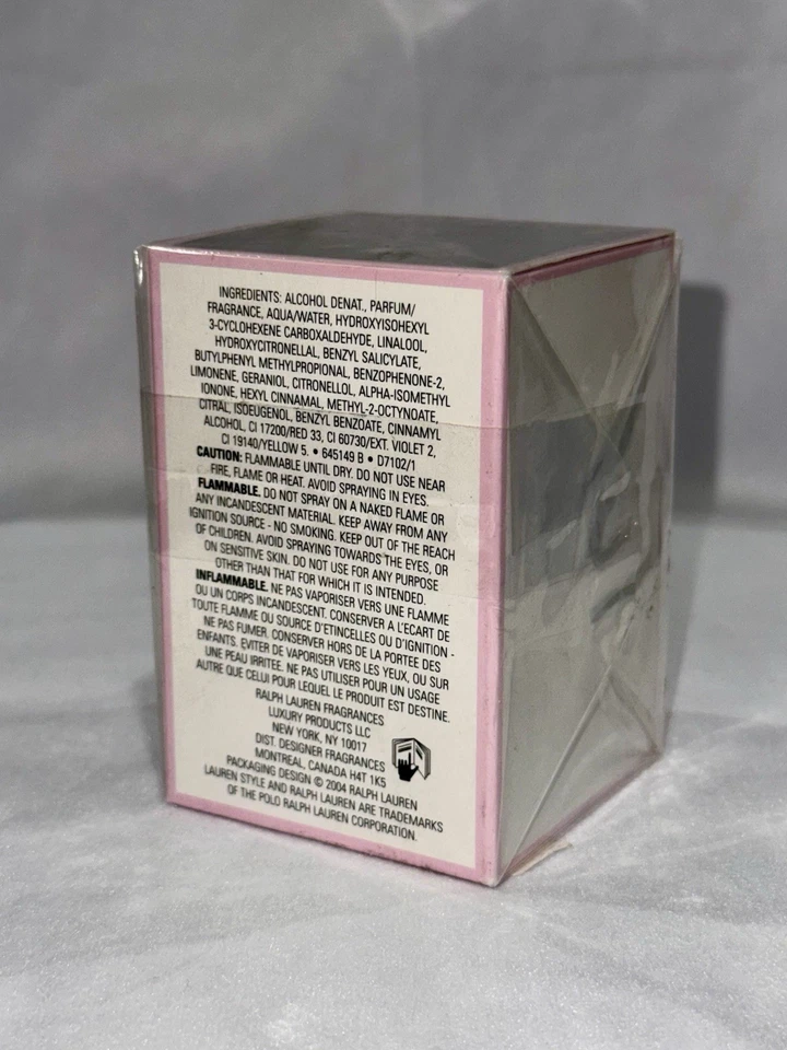 Ralph Lauren 风格淡香精喷雾 2004 复古 75 毫升 2.5 盎司密封盒 — 第 3/4 张图片