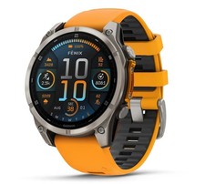 Garmin Fenix 8 Gps Watch 47 Mm Sapphire Titanium With Spark Orange/Graphite