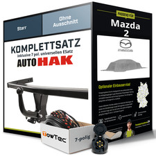 Anhängerkupplung starr für MAZDA 2 +E-Satz Kit (AHK+ES)