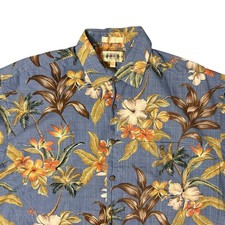 Vintage Campia Moda Mens Large Floral Hawaiian Shirt Short Sleeve Tropical