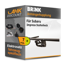 Für Subaru Impreza Stufenheck 92-00 BRINK Anhängekupplung abnehmbar + 7polig AHK