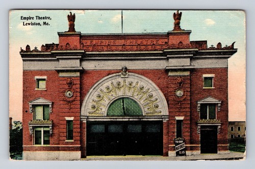 Lewiston ME-Maine, Empire Theatre, Antique, Vintage c1920 Souvenir Postcard