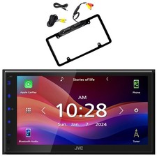 JVC KW-M690BW 6.8" Capacitive 1-DIN Bluetooth Receiver, Rear View Backup Camera