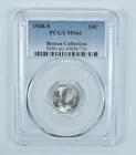 1948-S Roosevelt Dime Boston Collection MS66 PCGS Blue Label