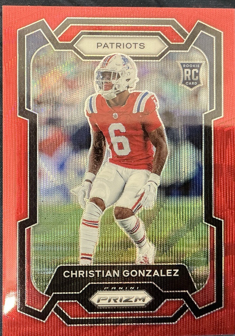 2023 Panini Prizm - Rookies Christian Gonzalez #369 Red Wave Prizm 74/149