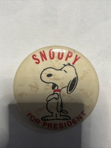 T*H様 SNOOPY FOR PRESIDENT badge vintage Snoopy for President Pin | eBay