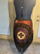 Hip Scarf, Hip Wrap - Vintage Uzbek embroidery- FCBD, ATS, Gypsy