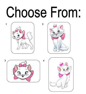50 Marie ( Aristocats ) Envelope Seals / Labels / Stickers, 1'' x 1.5''