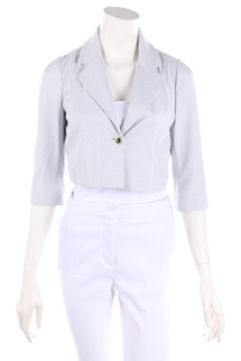PATRIZIA PEPE SERA Blazer Jacquard Pattern I 42 = D 36 powder blue NEW