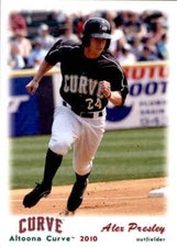 2010 Altoona Curve Grandstand #24 Alex Presley Monroe Louisiana LA Baseball Card