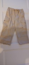 Lands' End Girls Ivory Cargo Pants 10 Husky