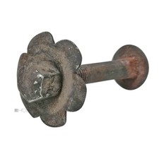 Schlossschraube antik Rosette Blüte Stahl Tür Langband Türband M8