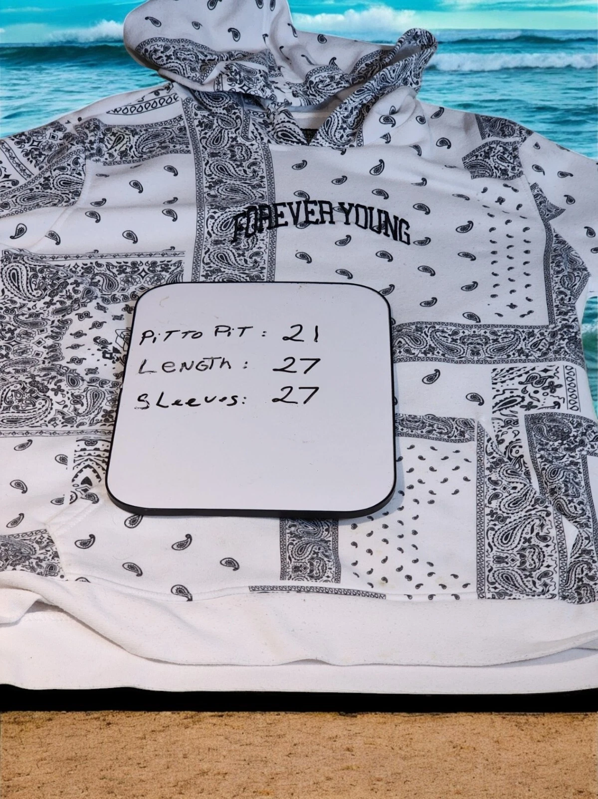 VETEMENTS BROOKLYN PANNO MFG.Camicia uomo manica lunga con cappuccio 100% poli TAGLIA L