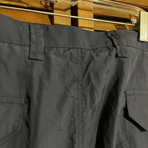 CHAPS Shorts Men's 42 x 9 Blue Cargo Zip Nylon Flat Front Belted Logo New - Picture 12 of 13