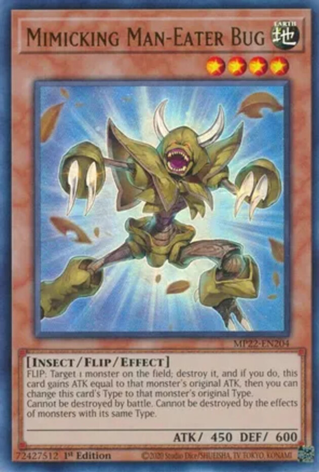 Mimicking Man-Eater Bug - MP22-EN204 - Ultra Rare - 1st Edition x1